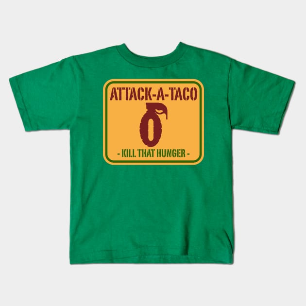 Attack-A-Taco Kids T-Shirt by MBK